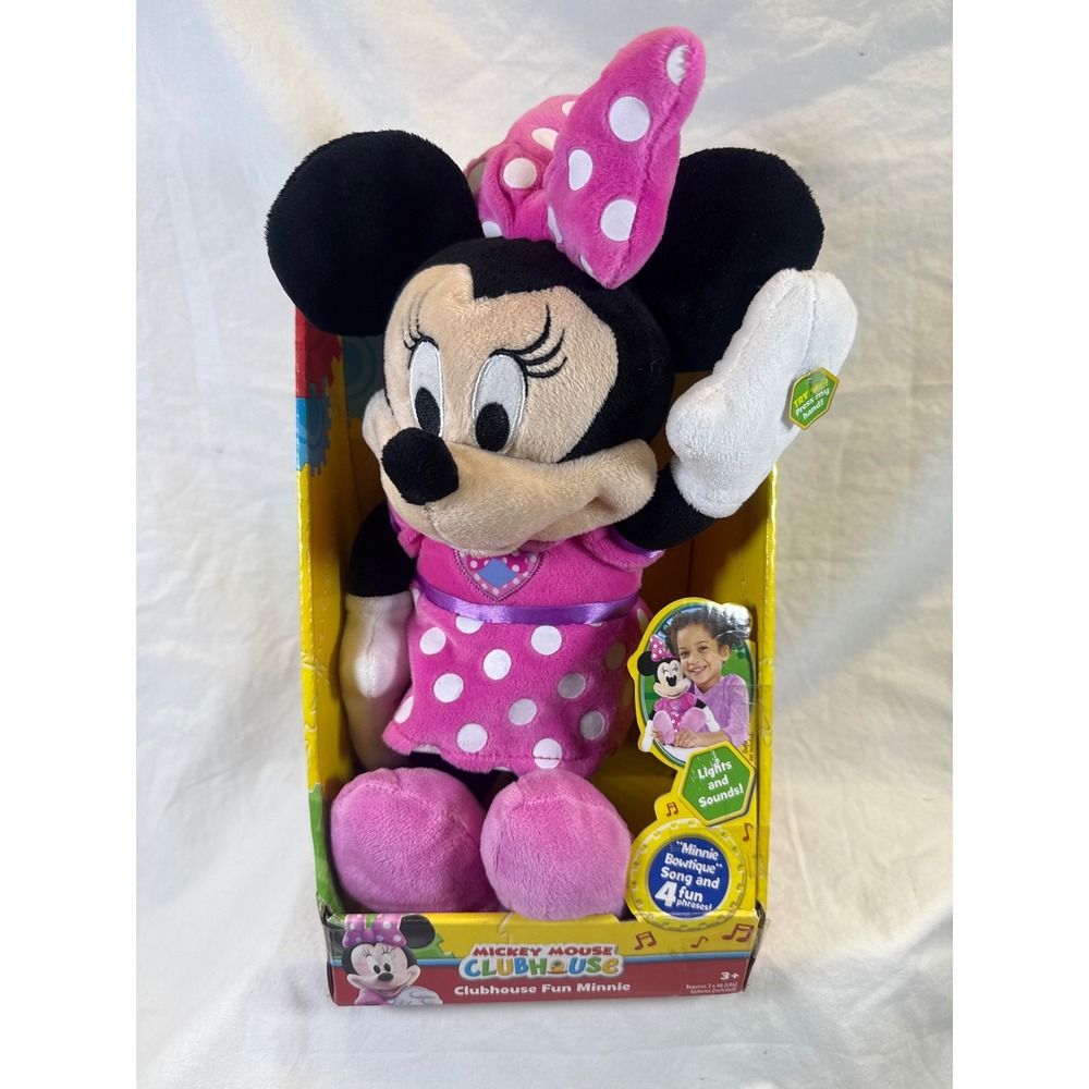 Disney Mickey Mouse Clubhouse Fun Minnie Plush Lights Sounds Just Play 14657